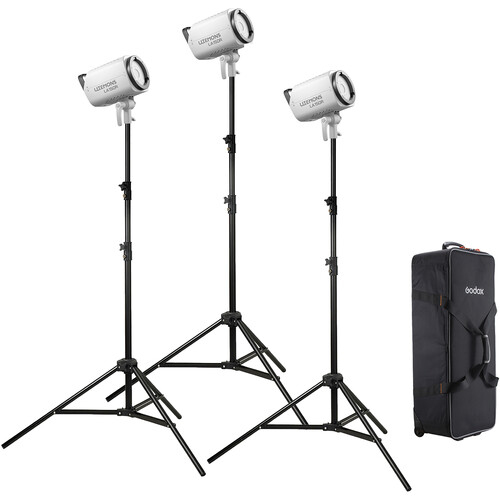 Godox Litemons LA150R RGB LED-Leuchte mit Stativ und Tasche 3er Kit