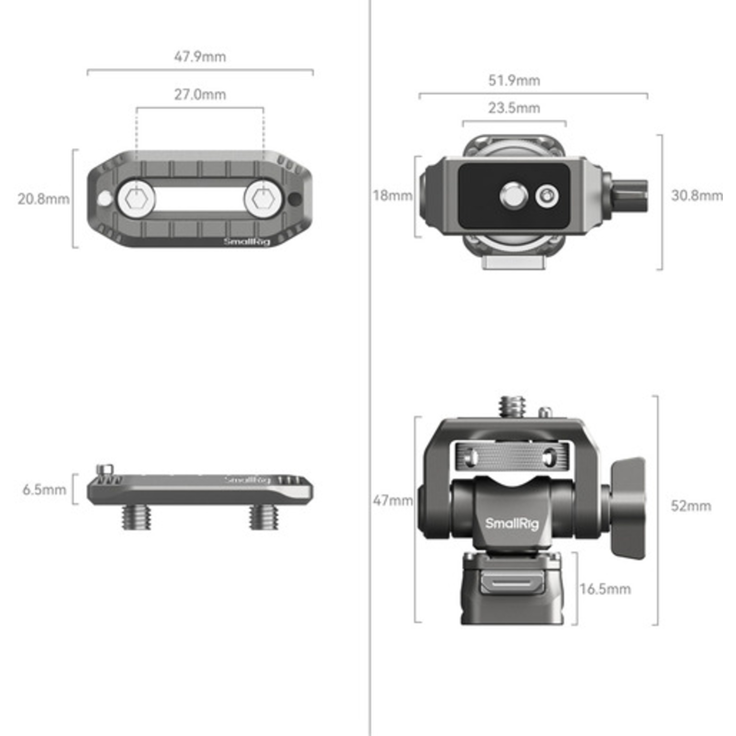 SmallRig HawkLock H21 QR Monitorhalterung mit NATO Klemme 4487