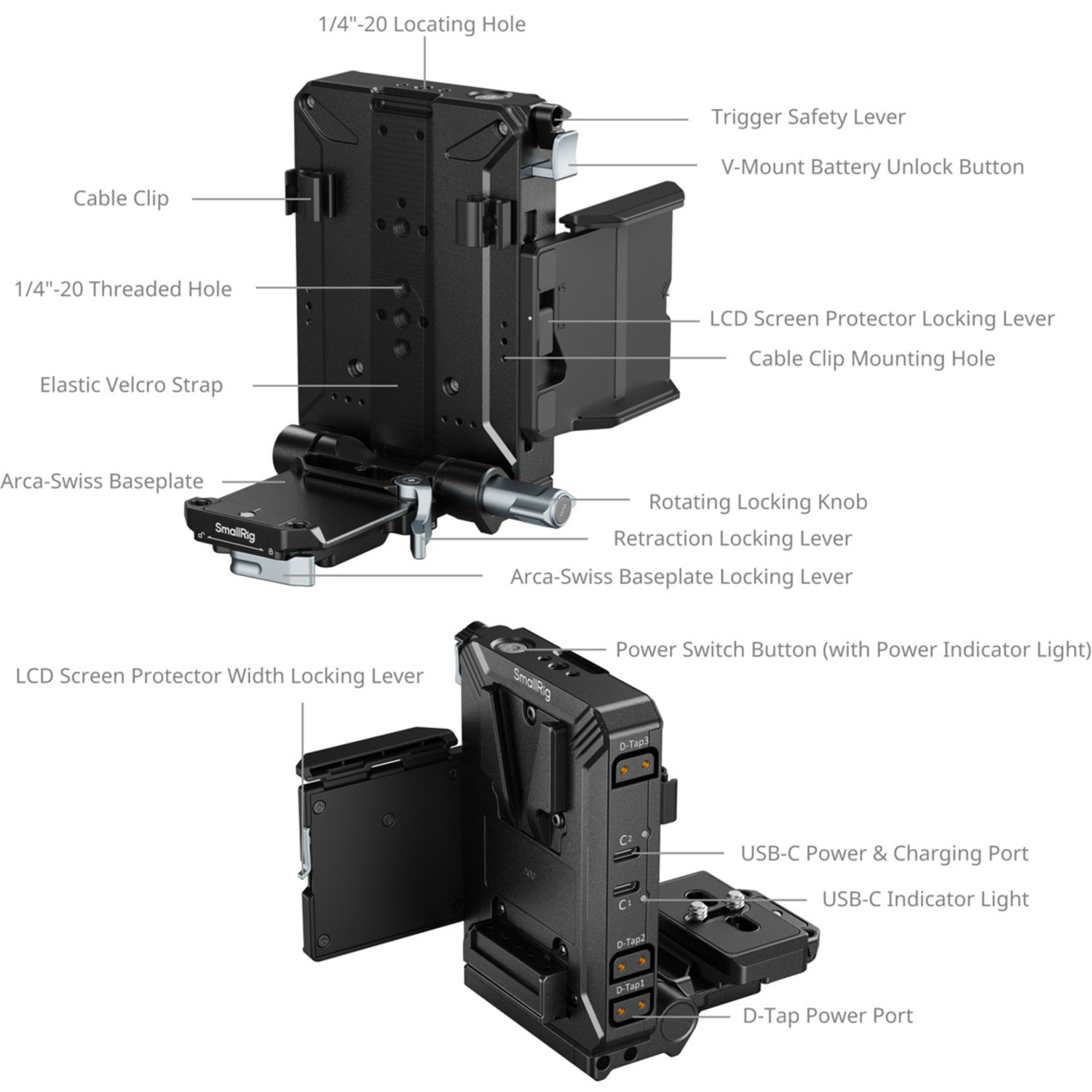 SmallRig V-Mount Akku-Montageplatten Kit 5227