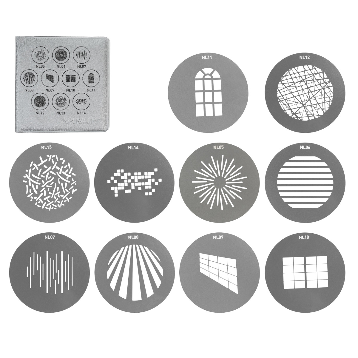 Nanlite Gobo-SET 1 für Projektionsvorsätze Forza 60/60B