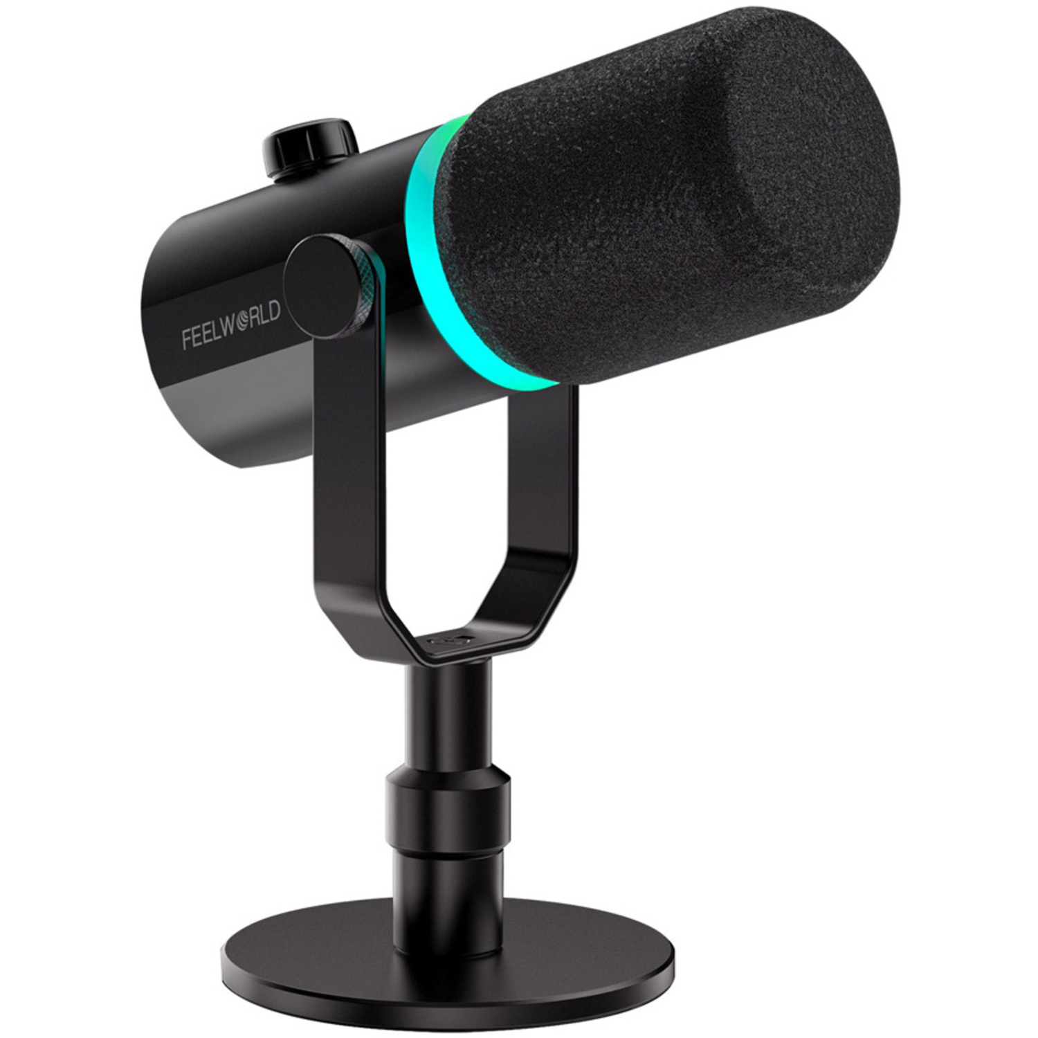 Feelworld Dynamisches Mikrofon PM1 mit Desktop-Ständer schwarz