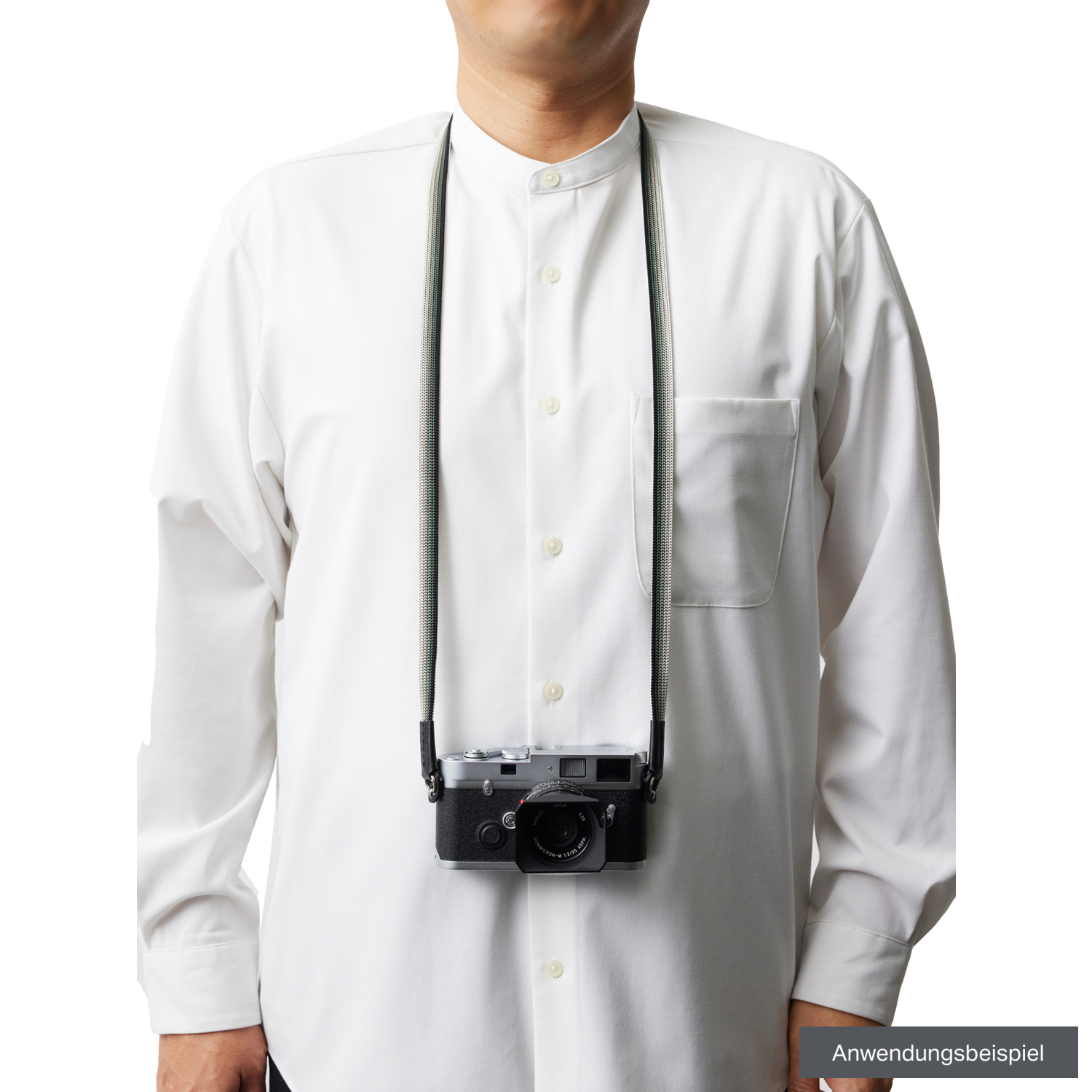 Artisan&Artist Kameragurt ACAM-322A BKSV Seide Langversion schwarz-silber