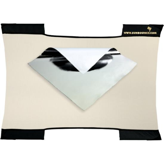 Sunbounce SUN-BOUNCER MICRO-MINI TRAVELLER Bespannung Silber - Rückseite Weiss (nahtlos)