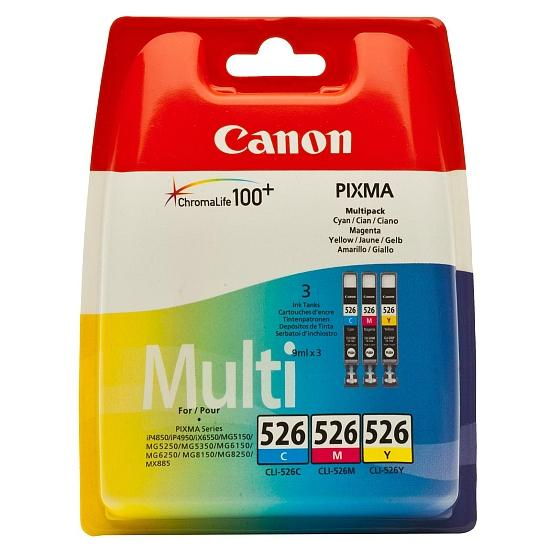 Canon Multipack CLI 526 C/M/Y (Cyan, Magenta,Gelb)