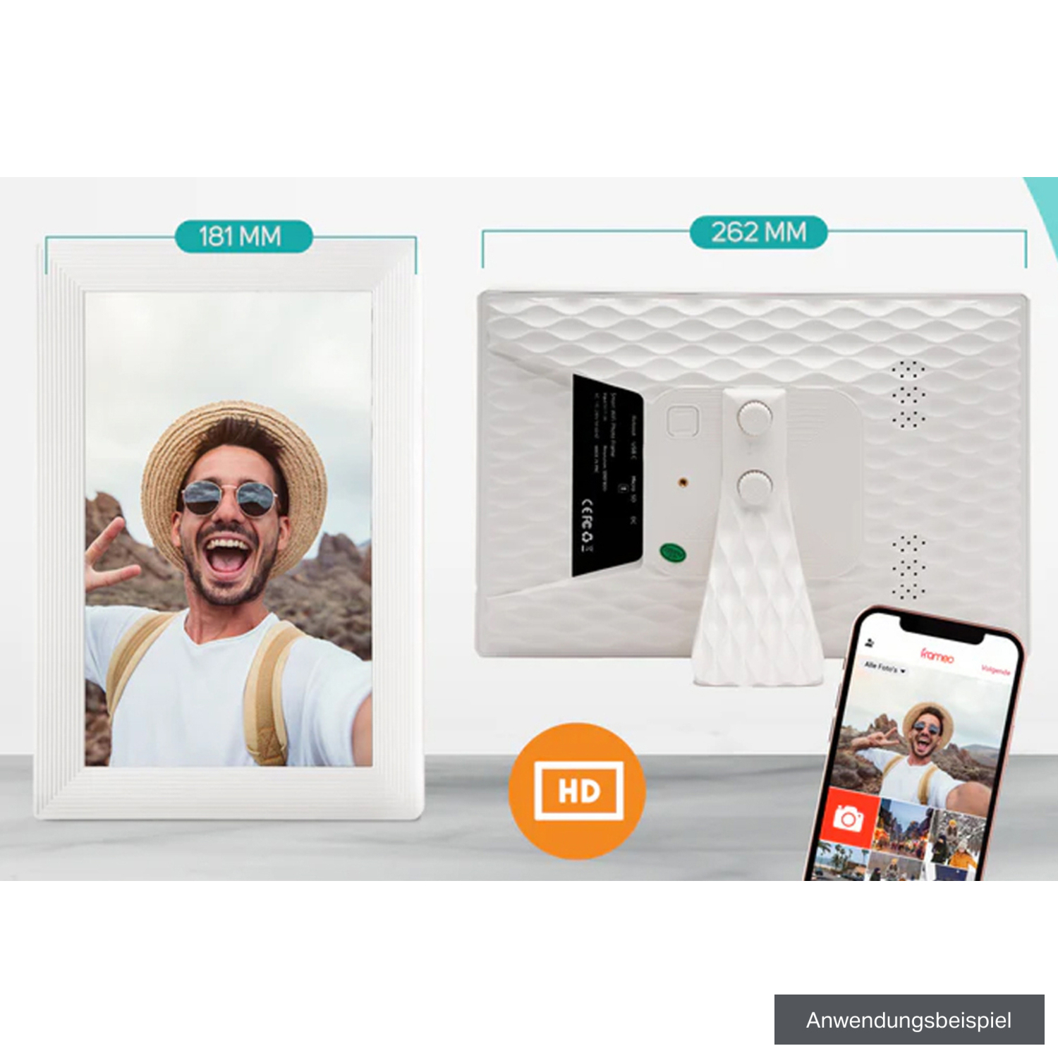 Pora&Co Digitaler Bilderrahmen WF-105T-W 10" weiß