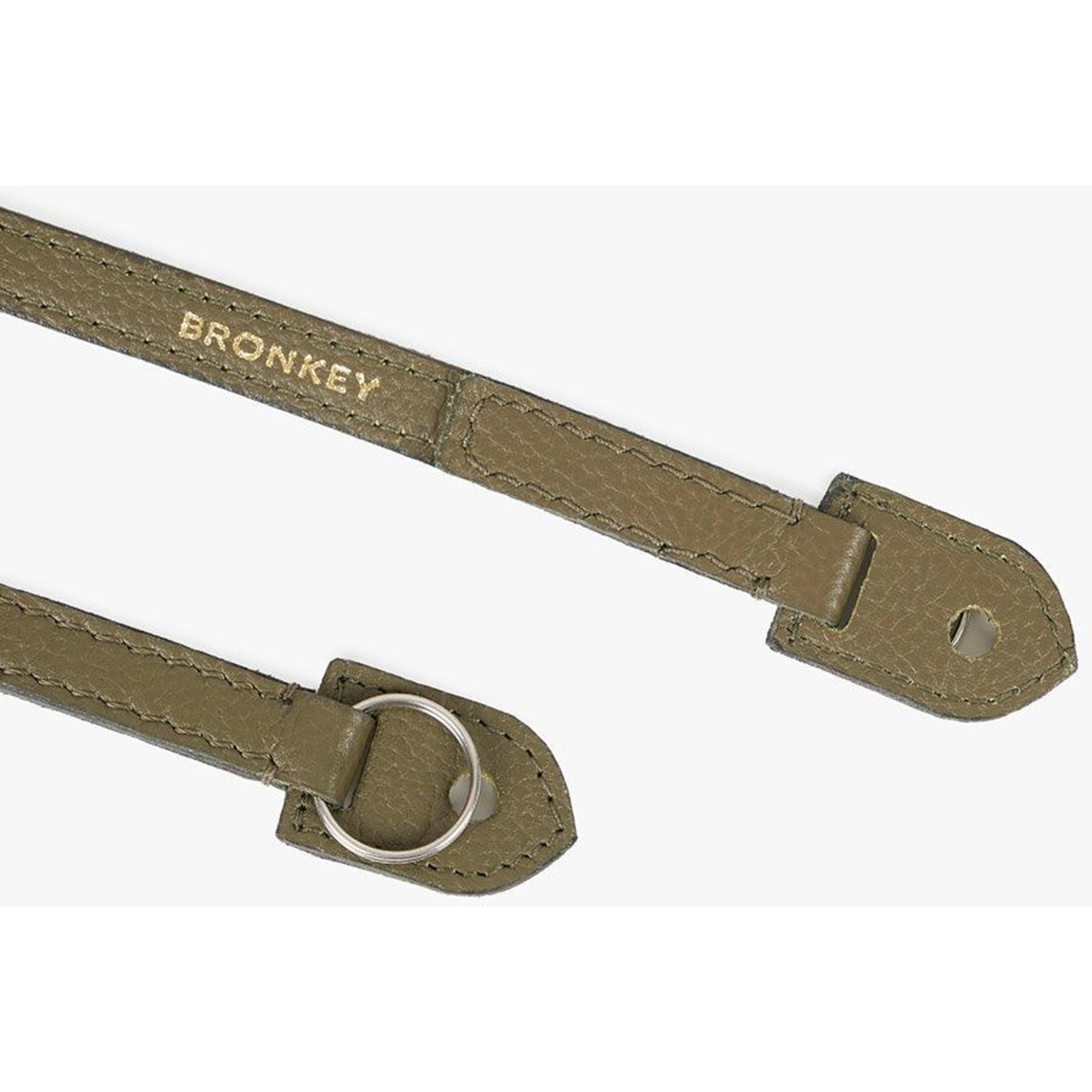 Bronkey Kameragurt Roma #103 Leder 120cm Green Olive