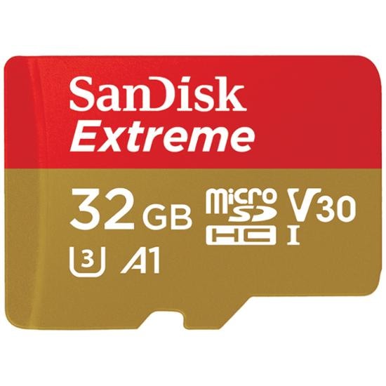 SanDisk Extreme 32GB microSDHC UHS-I V30 U3 mit SD-Adapter