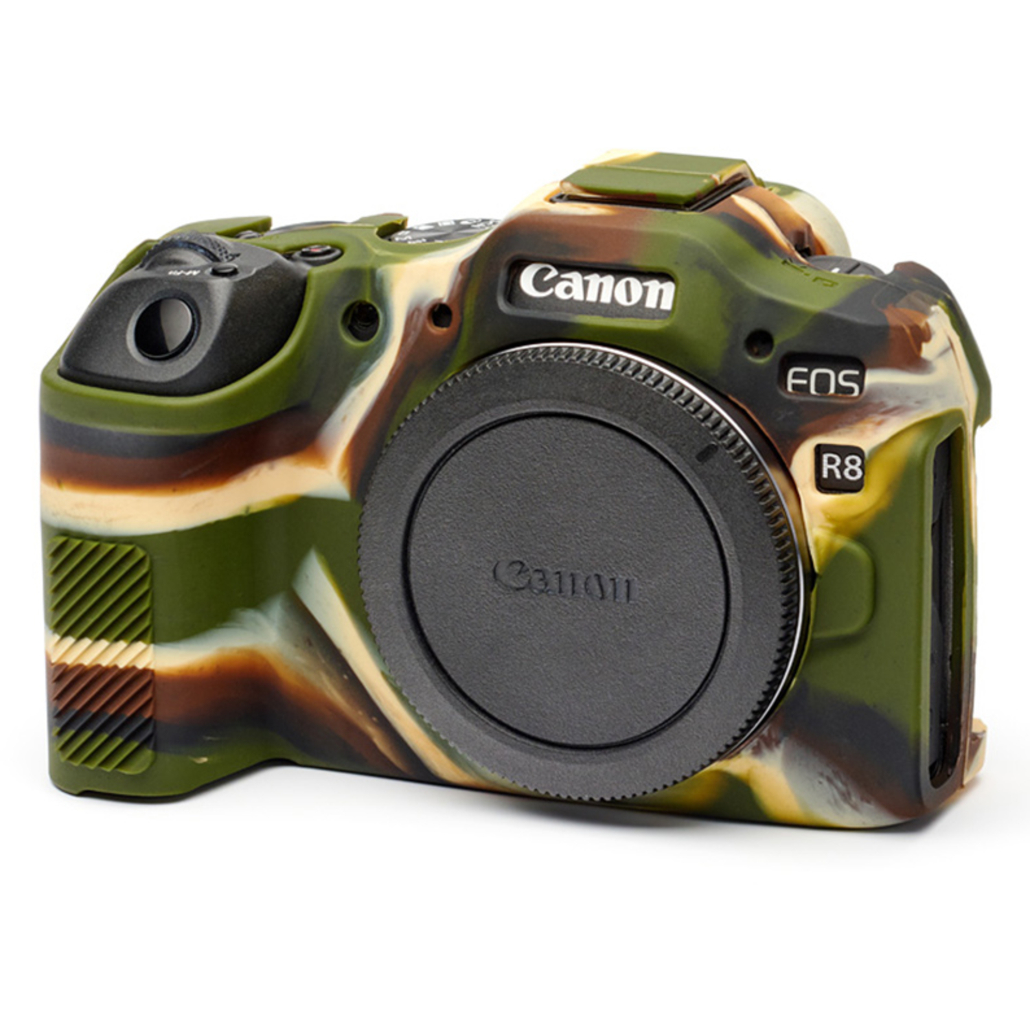easyCover Silikon-Schutzhülle für Canon R8 Camouflage