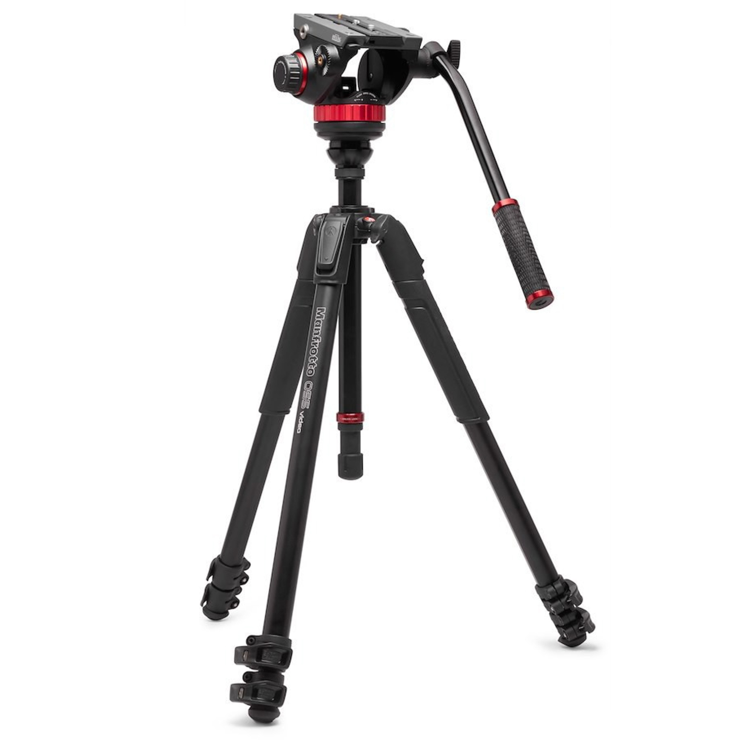 Manfrotto Video-Aluminium-Stativ 055 mit flachem Fluid-Videokopf 502.