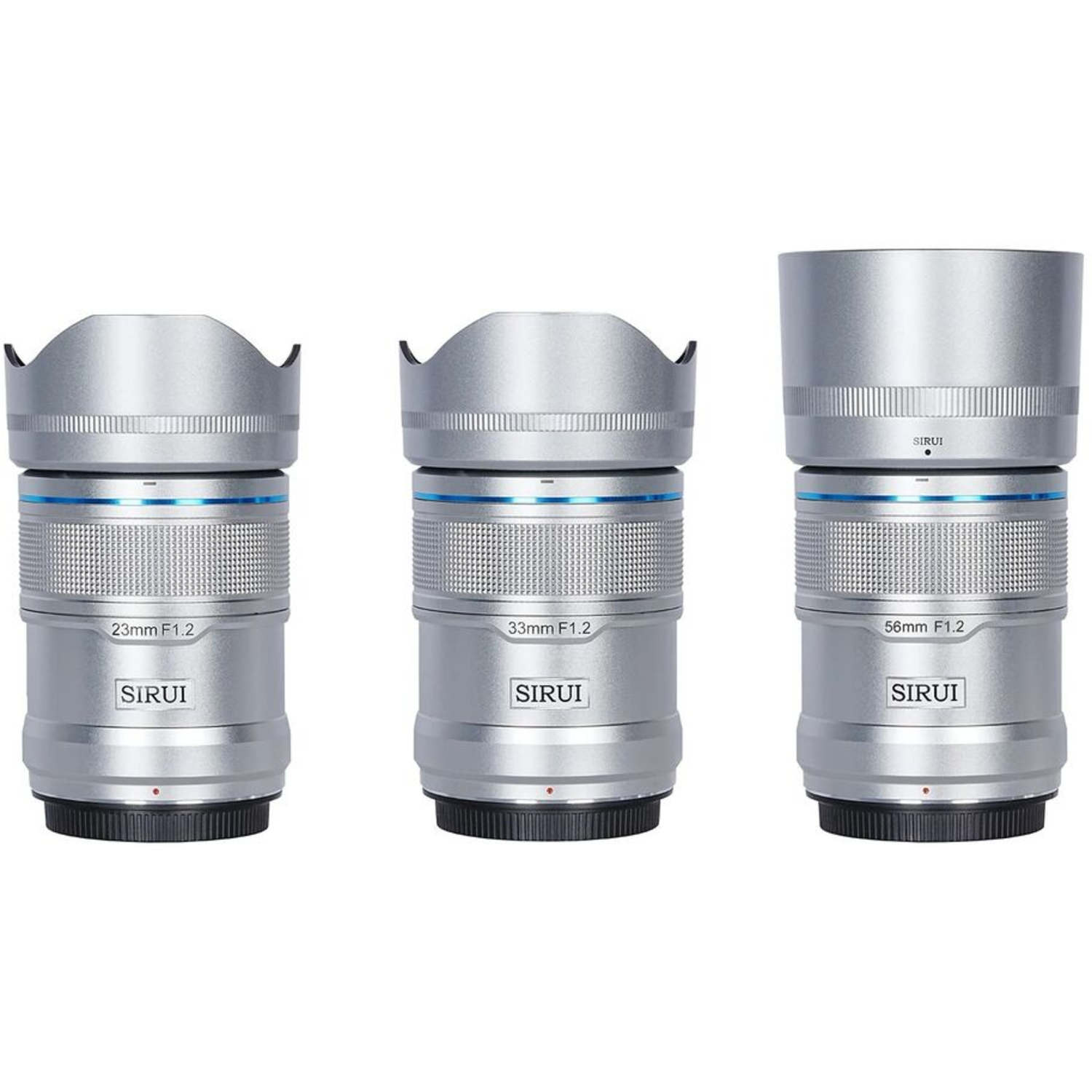 Sirui Sniper 23mm, 33mm und 56mm F1.2 APSC für Sony E-Mount Kit silber
