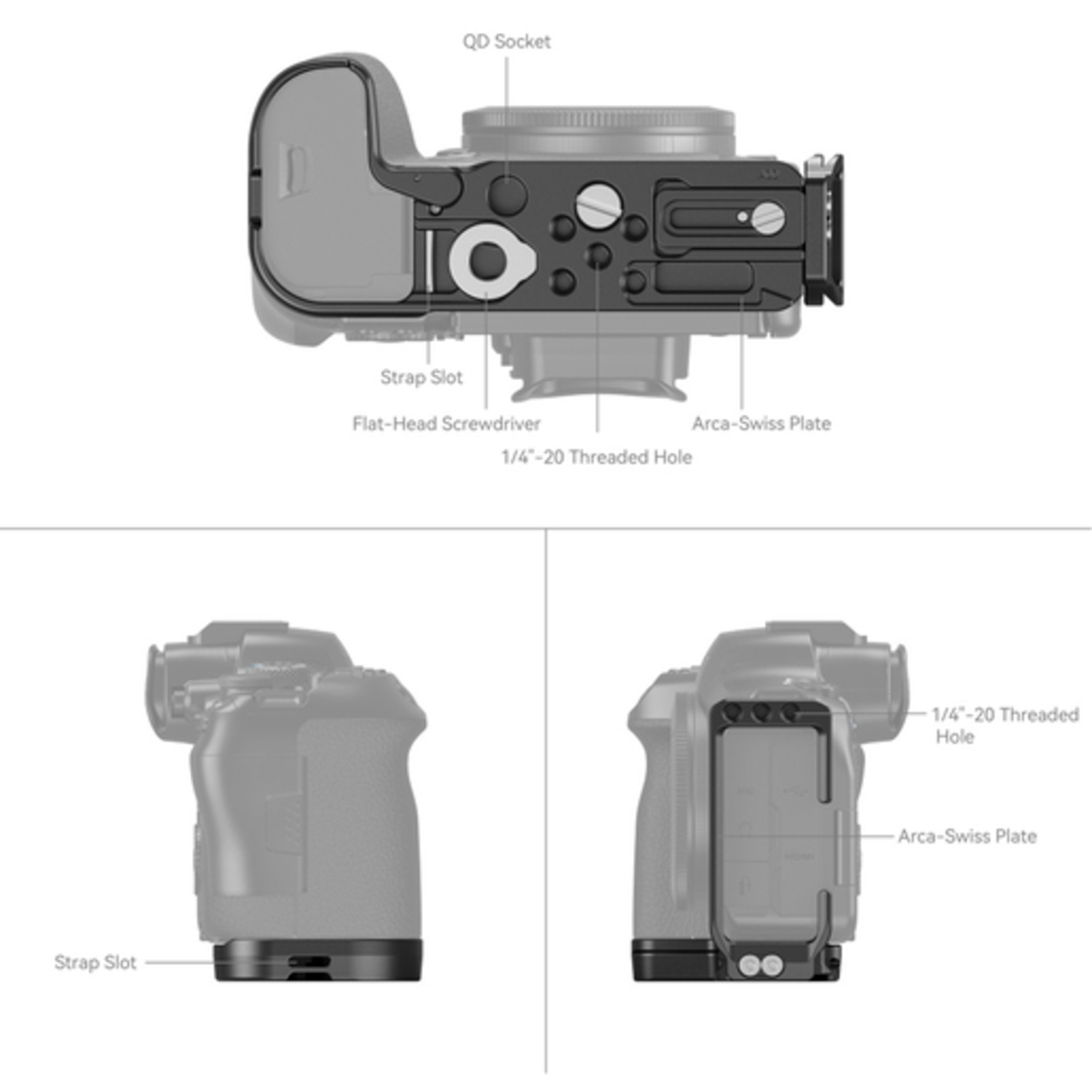 SmallRig L-Bracket 4160B für Canon EOS R6 Mark II/R5/R5 C/R6