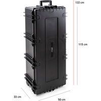 B&W Cases Hartschalenkoffer 7300 mit Würfelschaum schwarz