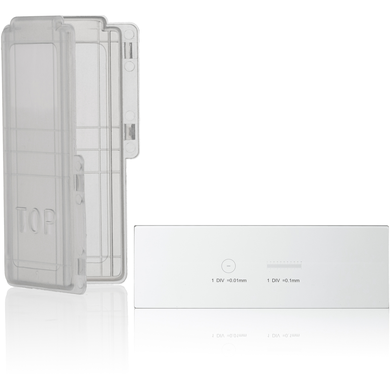 BRESSER Objektträger Mikrometerskala 1/10 & 1/100 mm