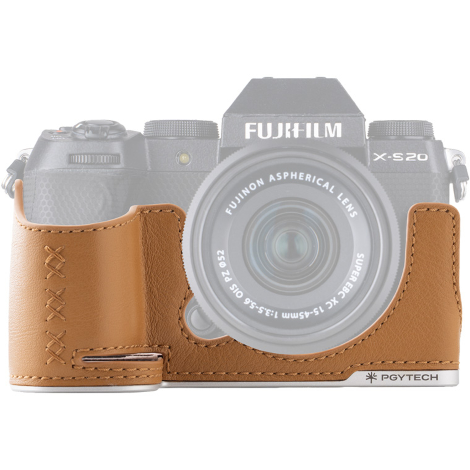 PGYTECH Leder-Kameracase Clay Brown für Fujifilm X-S20