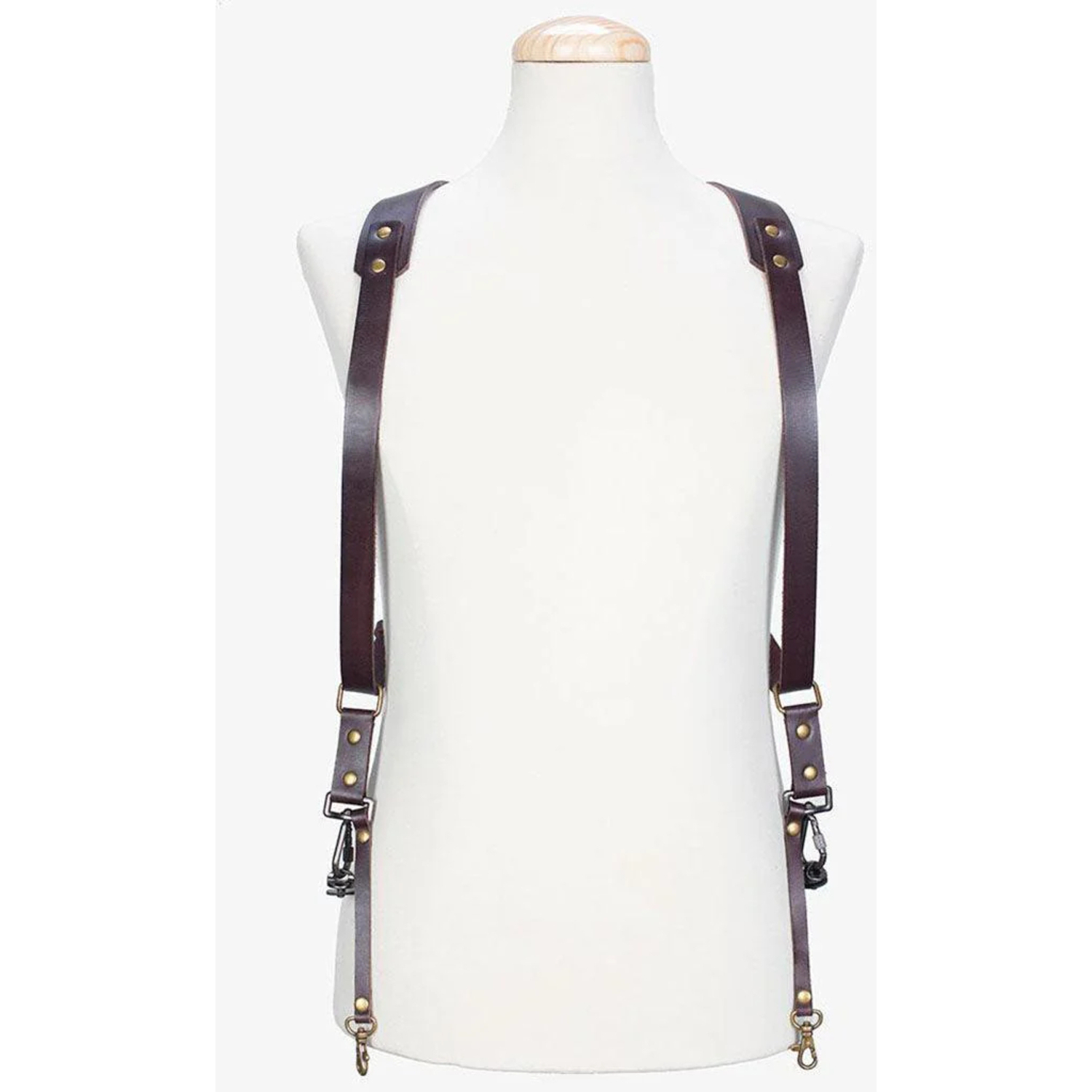 Bronkey Doppel-Kameragurt Berlin #702 Leder Small braun