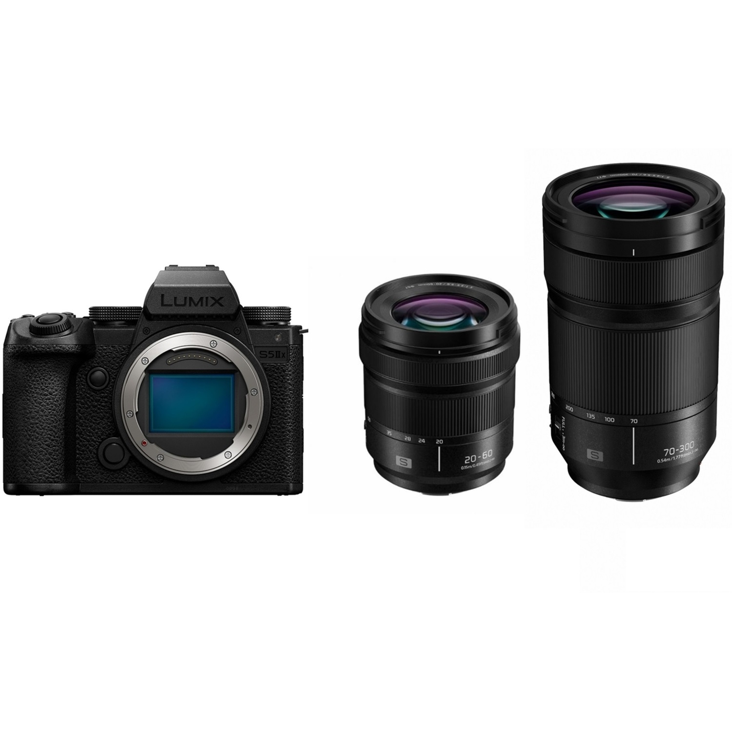 Panasonic LUMIX DC-S5IIX mit LUMIX S 20-60mm F3.5-5.6 und LUMIX S 70-300mm F4.5-5.6 Makro OIS