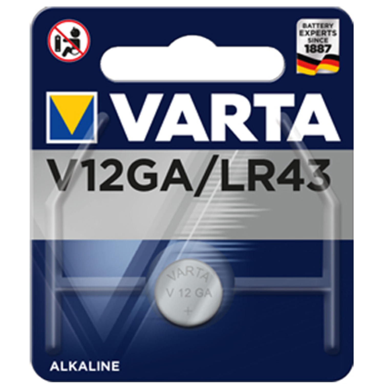 Varta Batterie V12GA/LR43 Knopfzelle Alkaline 1,5V