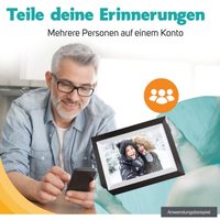 Pora&Co Digitaler Holzbilderrahmen WF-805T-BL 8" schwarz