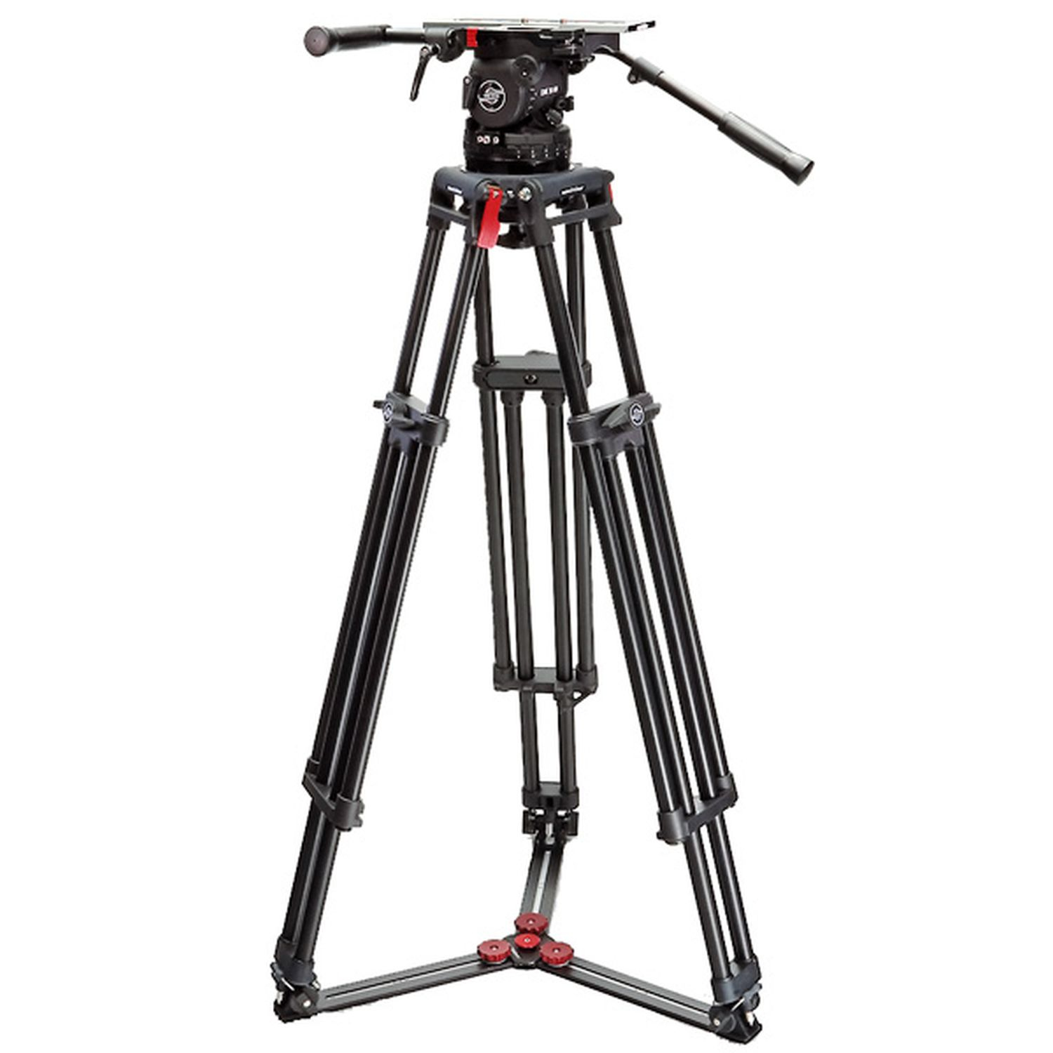 Sachtler SAC3025 System Video 30 Kohlefaser mit Stativkopf, Video 150 Langstativ, Bodenspinne und Abdeckung