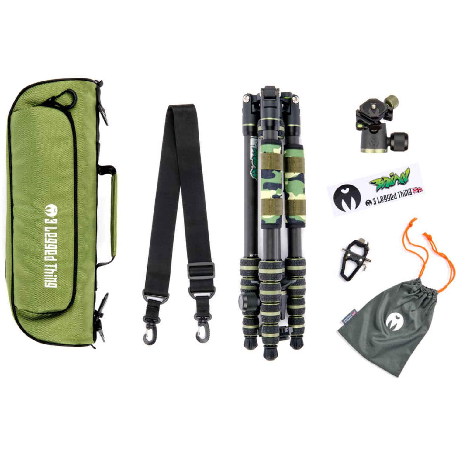 3 Legged Thing Punks Brian 2.0 Stativ mit AirHed Neo 2.0 schwarz/grün