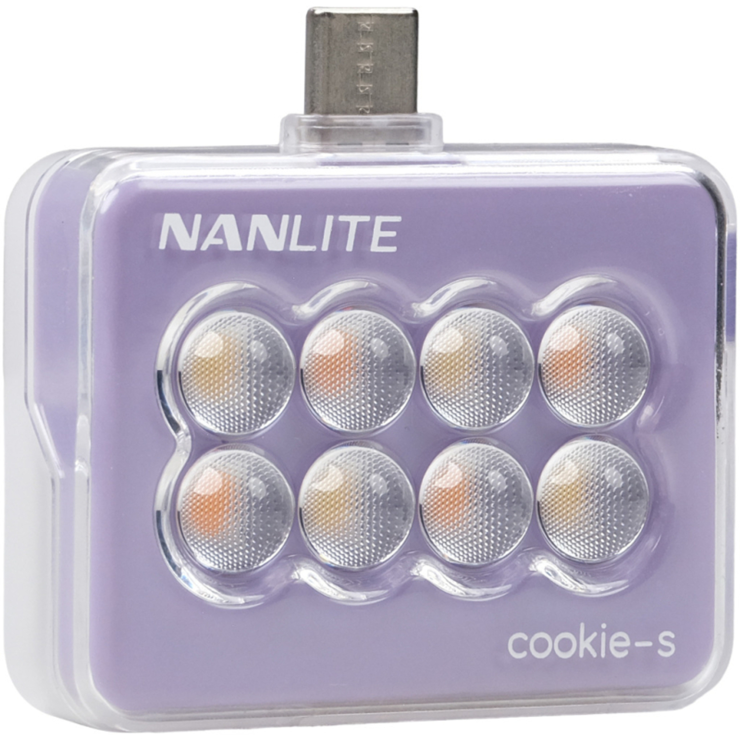 Nanlite Mini-Smartphone-Leuchte cookie-s rechteckig lavendel