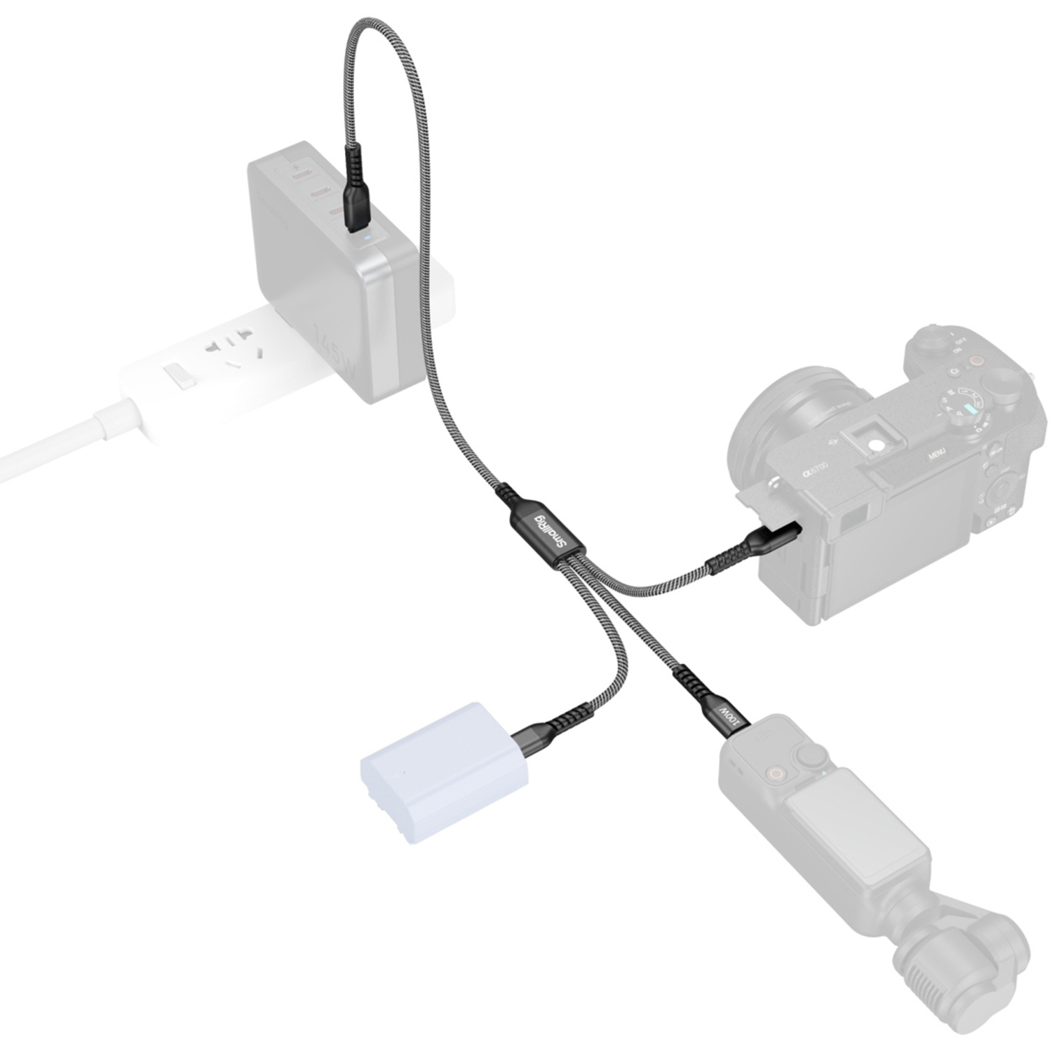 SmallRig 3-in 1 USB-Stromkabel 1,20m 5079