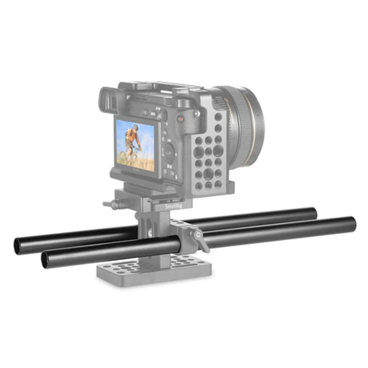 SmallRig 1053 15mm Schwarz Aluminiumlegierung Rod 12", 2er-Pack