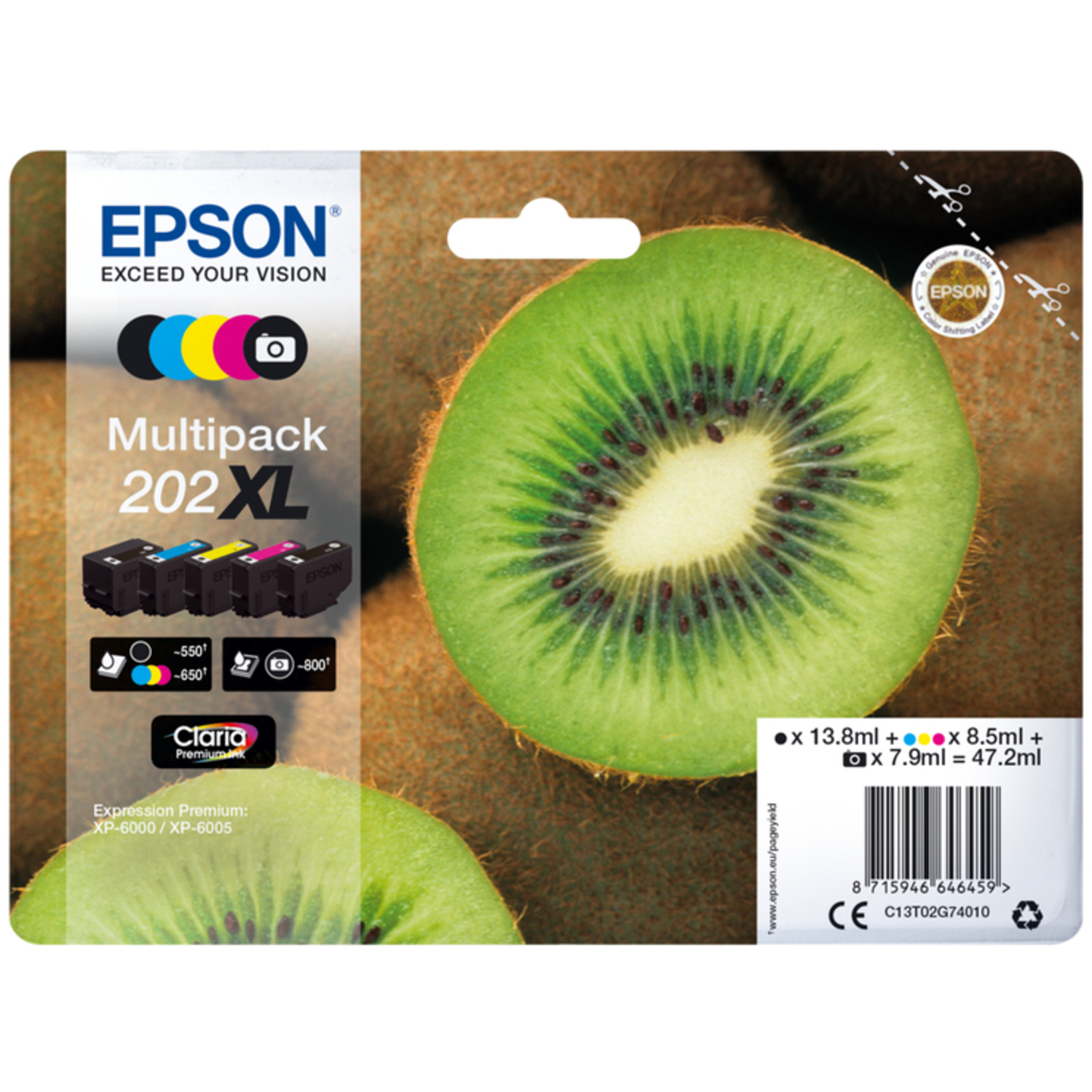 Epson Multipack 5 Farben 202XL Claria Premium Ink