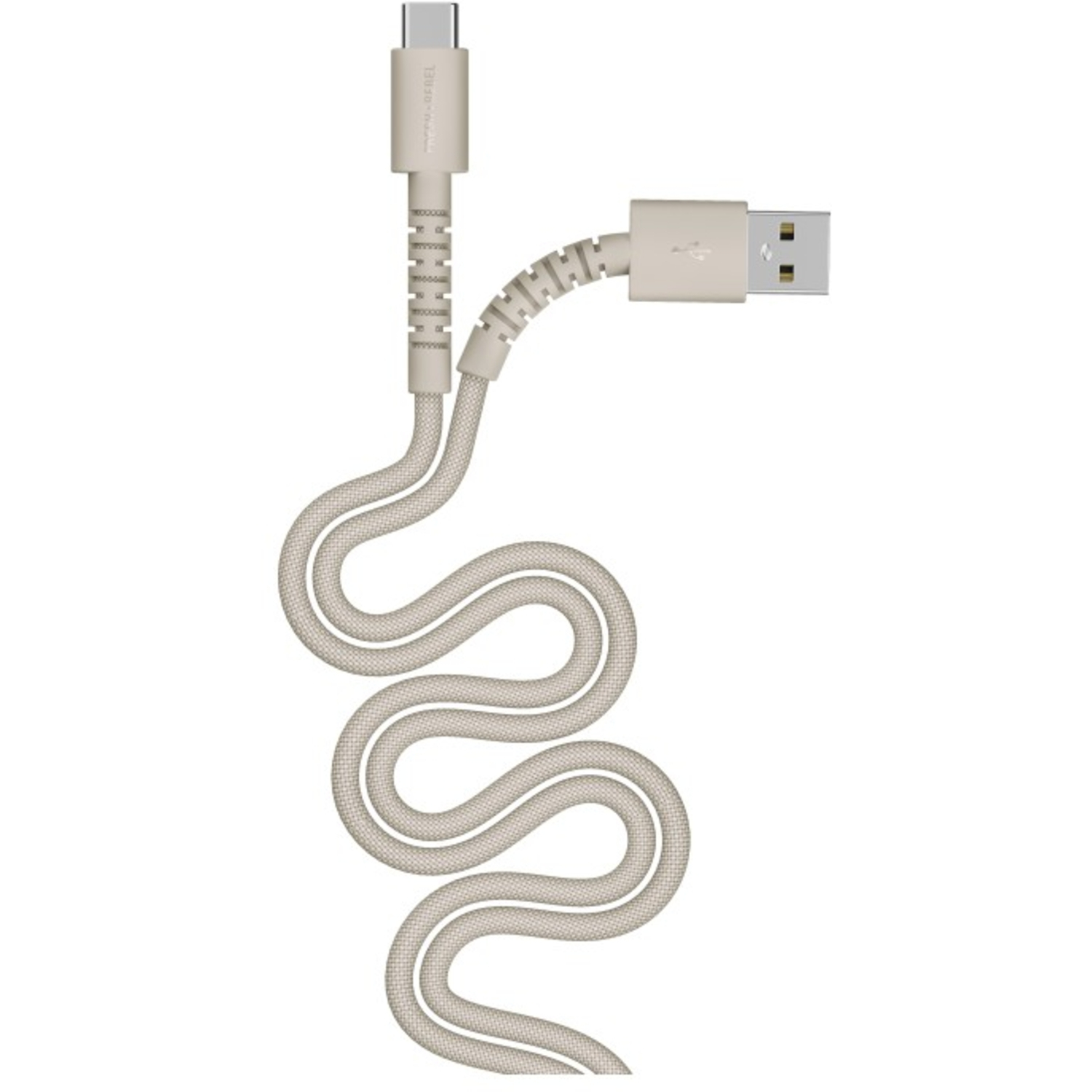 Fresh 'n Rebel Kabel FlexWave USB-A zu USB-C Silky Sand 2m