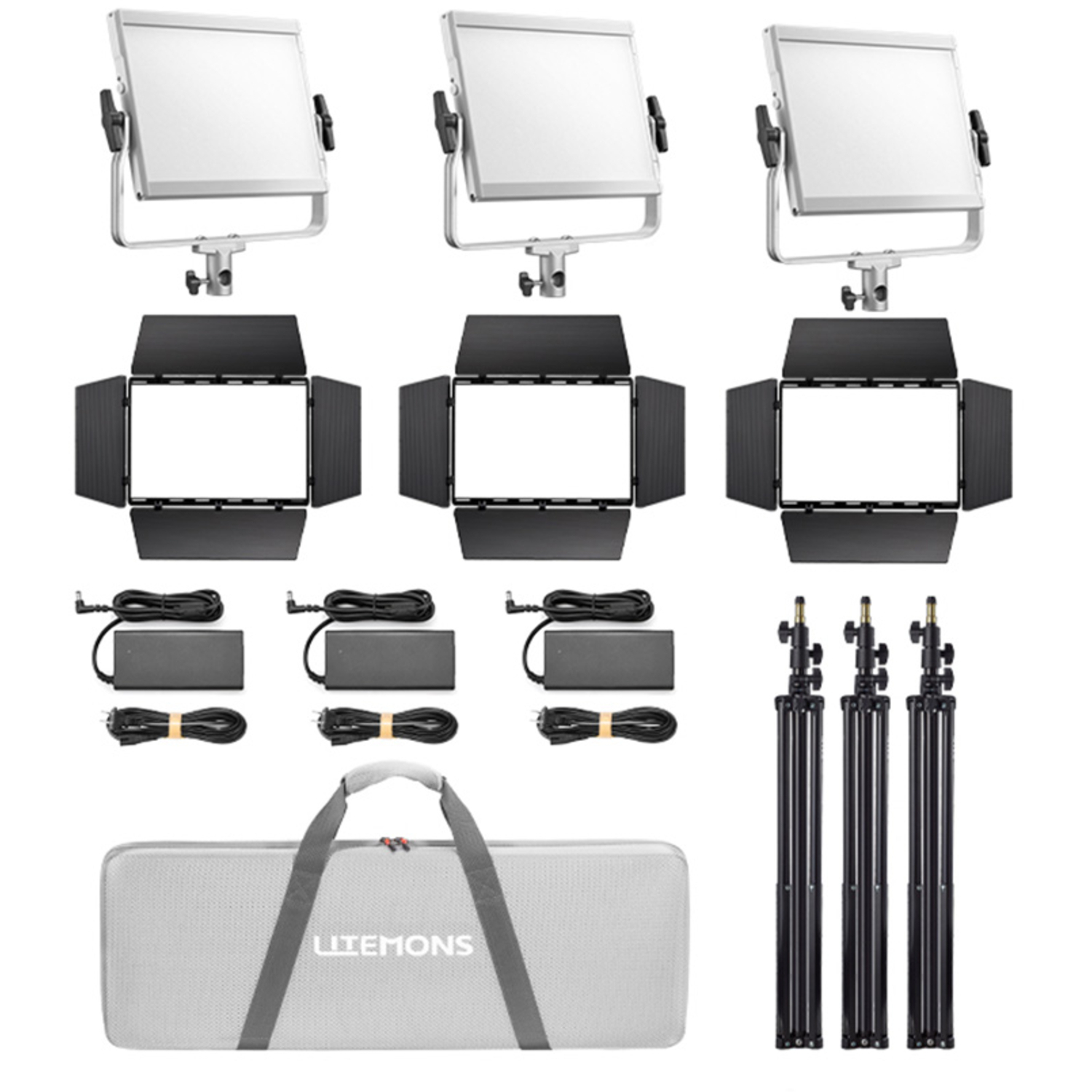 Godox Litemons LP400Bi Zweifarbiges LED-Lichtpanel 3er Kit weiß