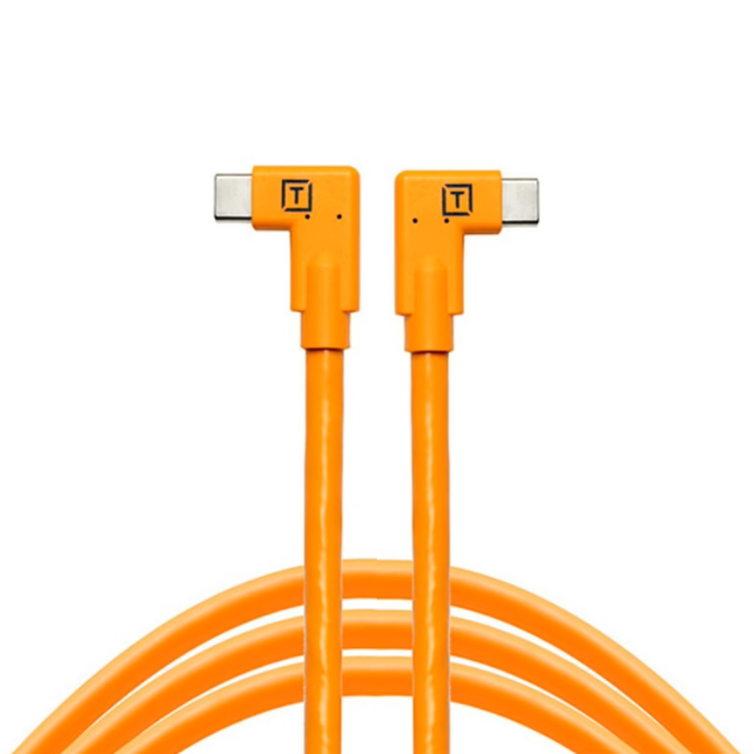 Tether Tools LeverLock mit USB-C 2x rechtsgewinkelt Kabel 4,6m 5Gbps orange