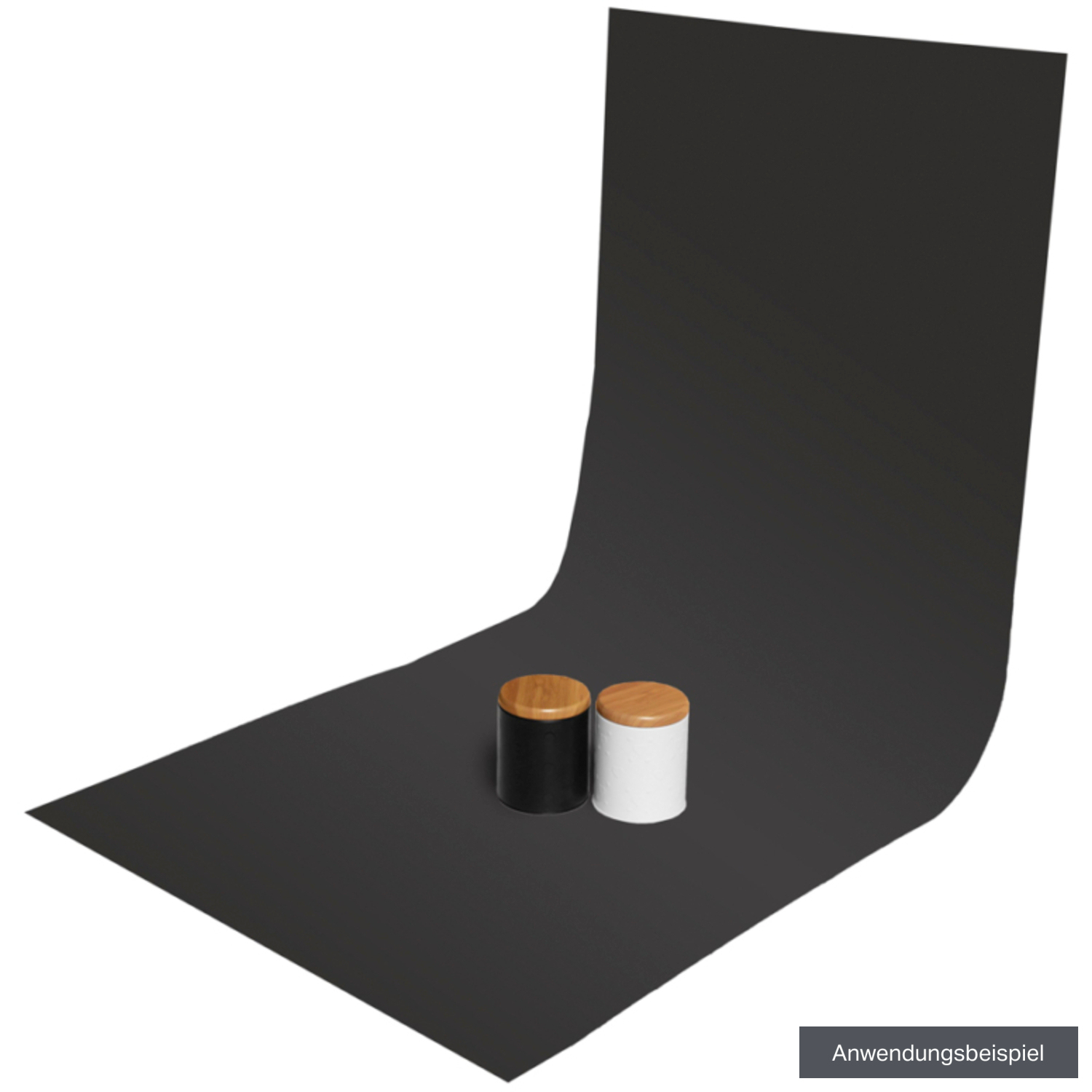GlareOne PVC Hintergrund schwarz 60 x 130cm
