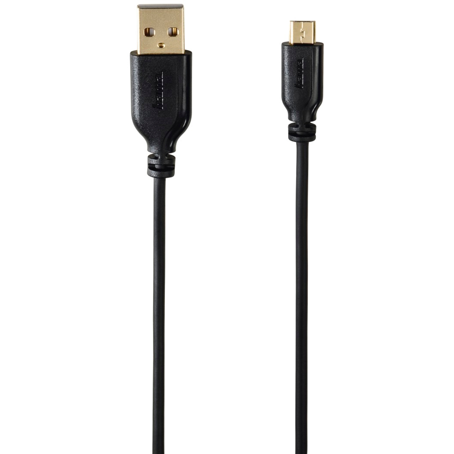 Hama Micro-USB-Kabel vergoldet 0,75m schwarz