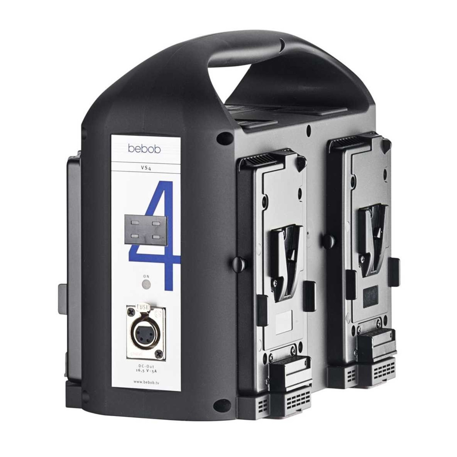 Bebob 4-Kanal Schnell-Ladegerät mit 4 V-Mount Li-Ion Akkus