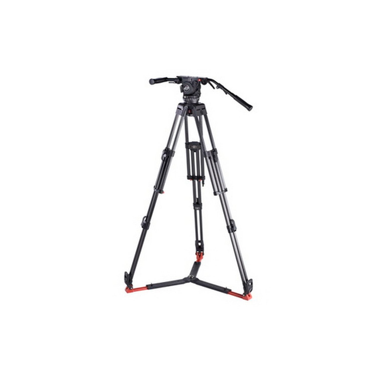 Sachtler SAC1972 System Video 7+7 Kohlefaser mit Stativkopf, ENG 2 CF Heavy-Duty-Stativ, Bodenspinne und Tasche