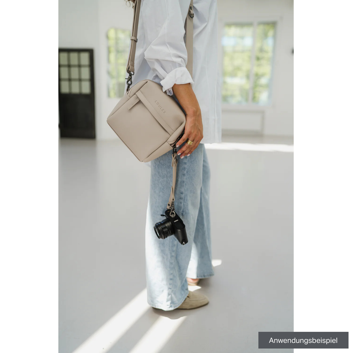 LOULEX Umhängetasche Organizer Bag M 6,1L beige