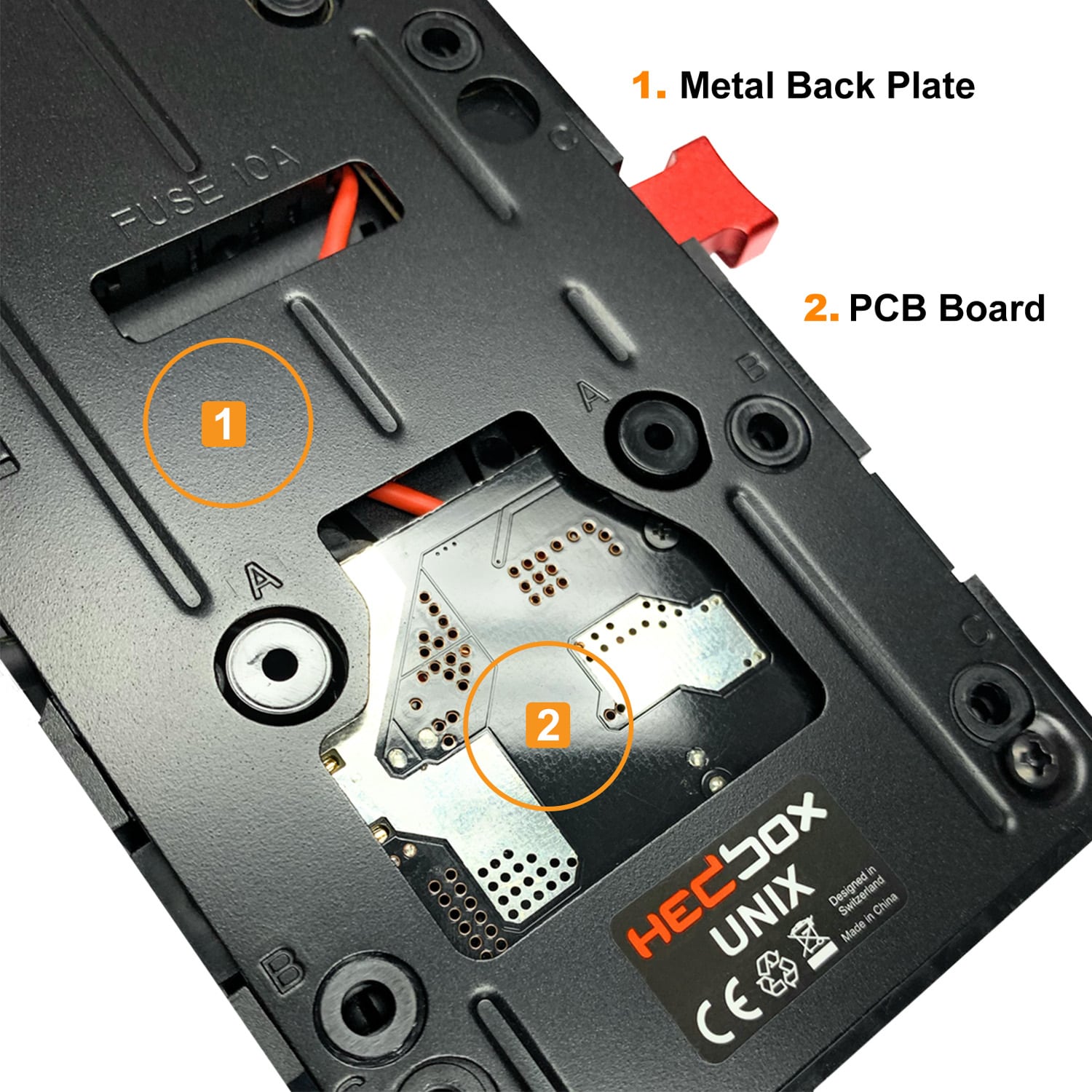 HEDBOX UNIX-12V Cine Professional V-Mount Akkuplatte