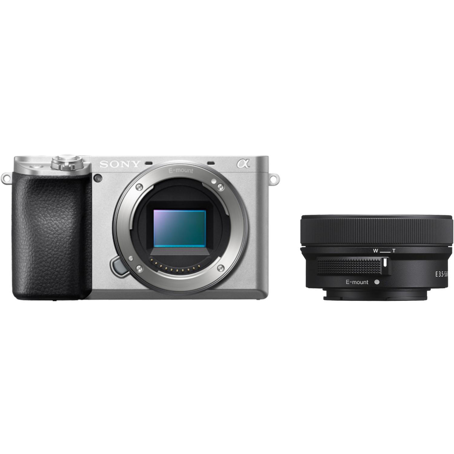 Sony Alpha 6100A mit E PZ 16-50mm F3.5-5.6 OSS II silber