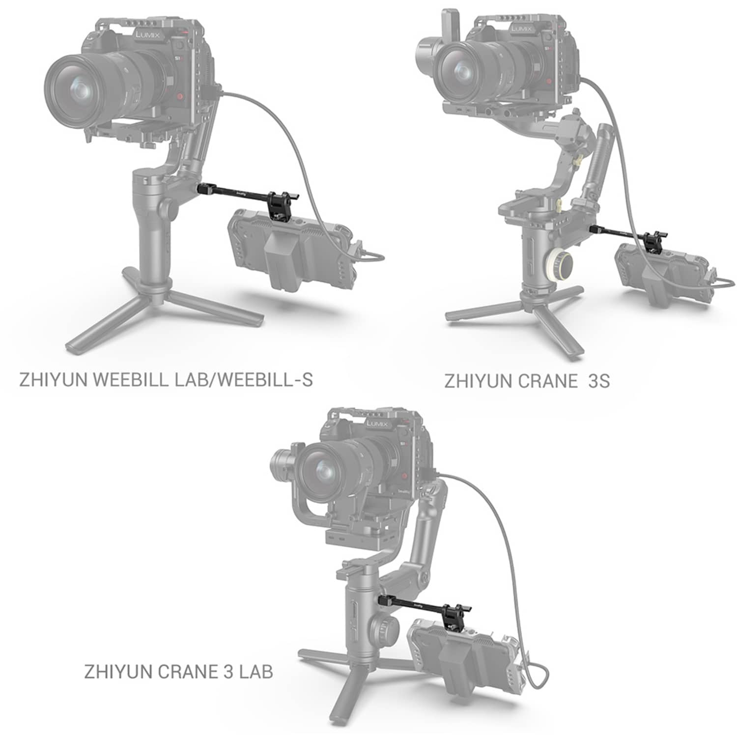 SmallRig Verstellbare Monitorhalterung für DJI RONIN-S / RONIN-SC und ZHIYUN CRANE 2S/CRANE 3 2889