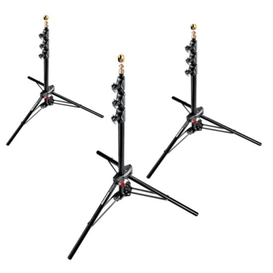 Manfrotto Lampenstativ Mini Compact AC schwarz 3er Pack