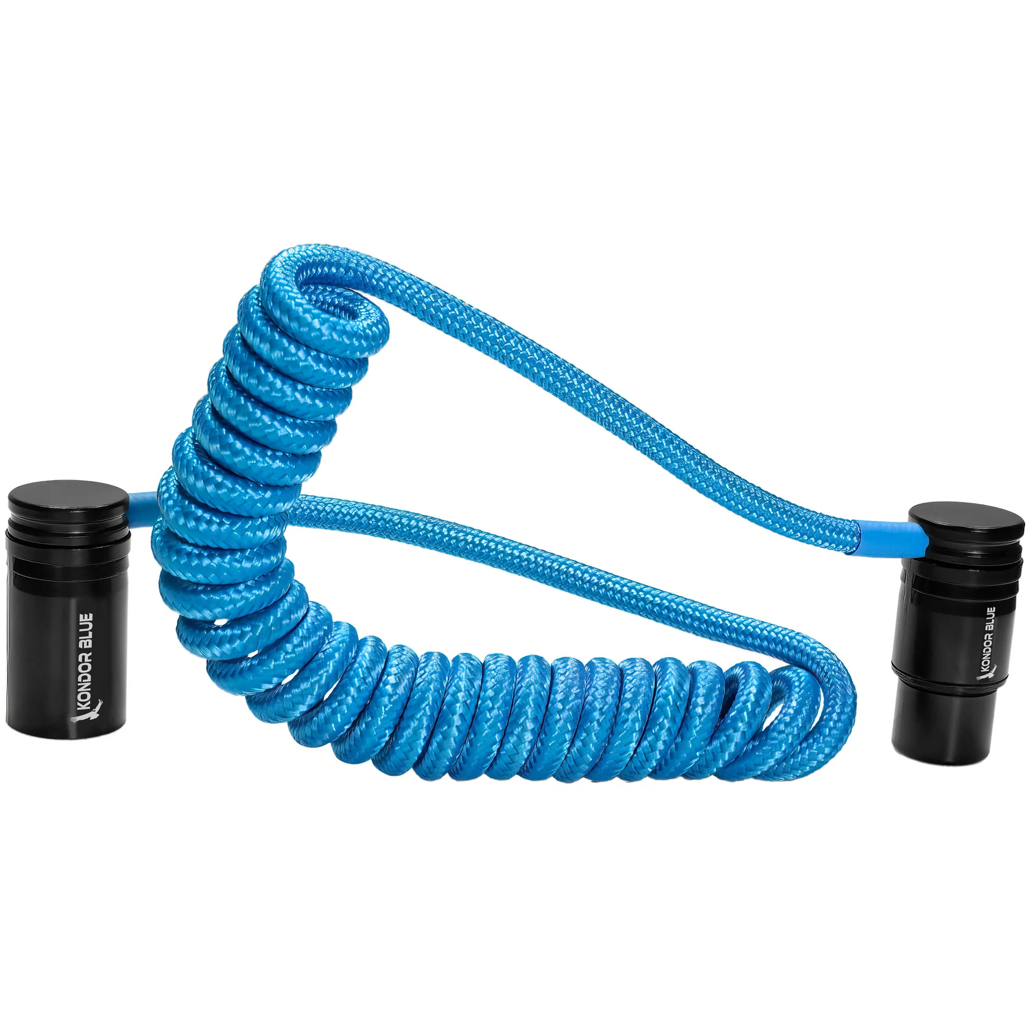 Kondor Blue 12-24" Rechtwinkliges XLR Kabel, Niedrigprofil coiled