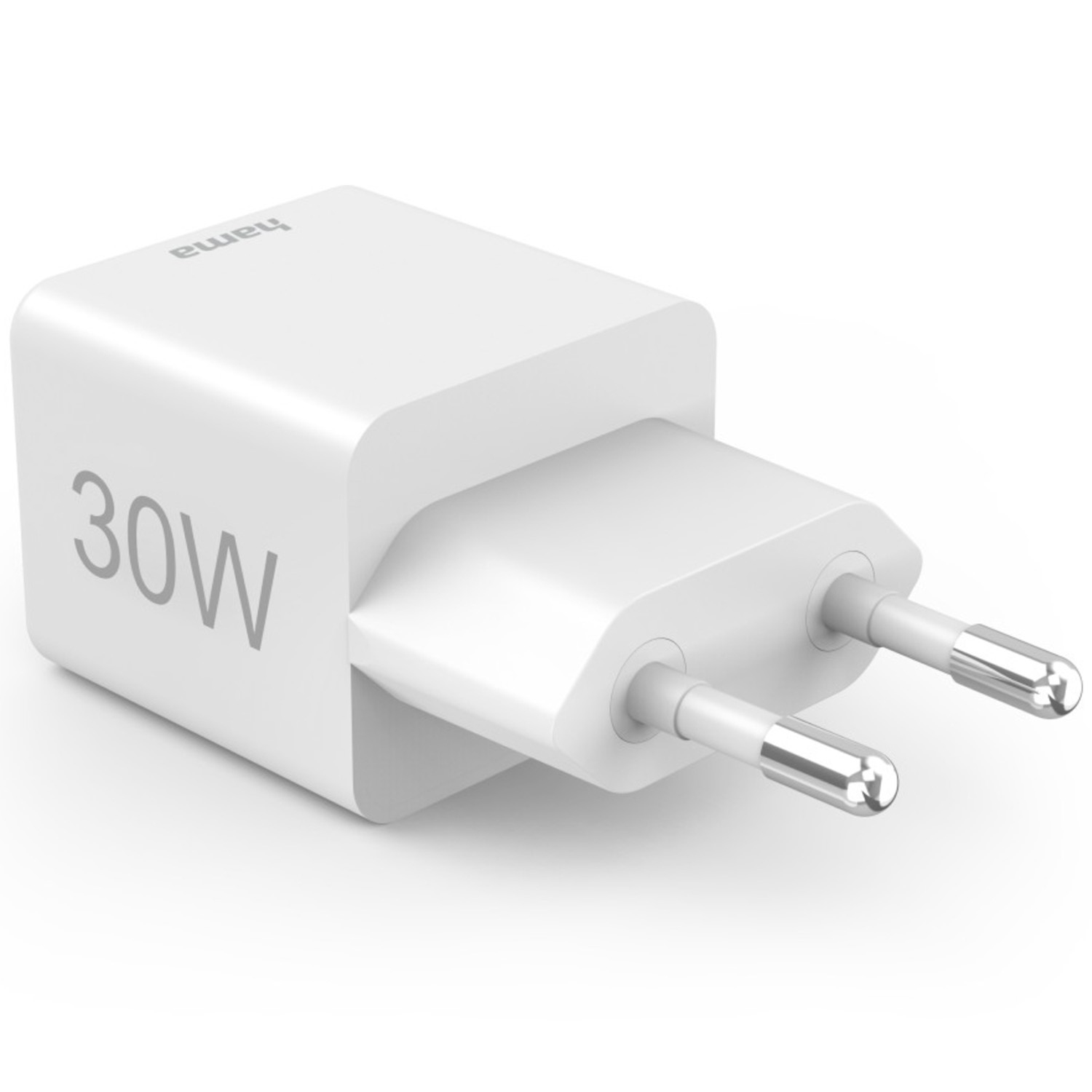 Hama Mini-Schnellladegerät 30W mit USB-C und USB-A weiß