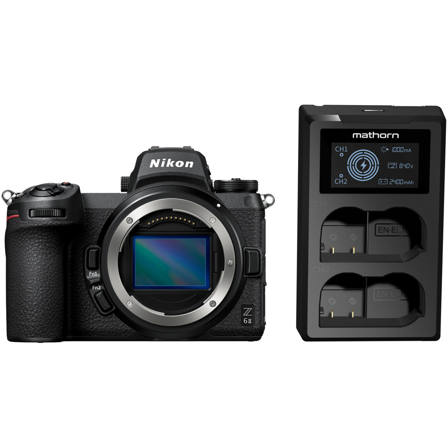 Nikon Z6 II mit Mathorn Dual-Akkuladegerät MBC-D210