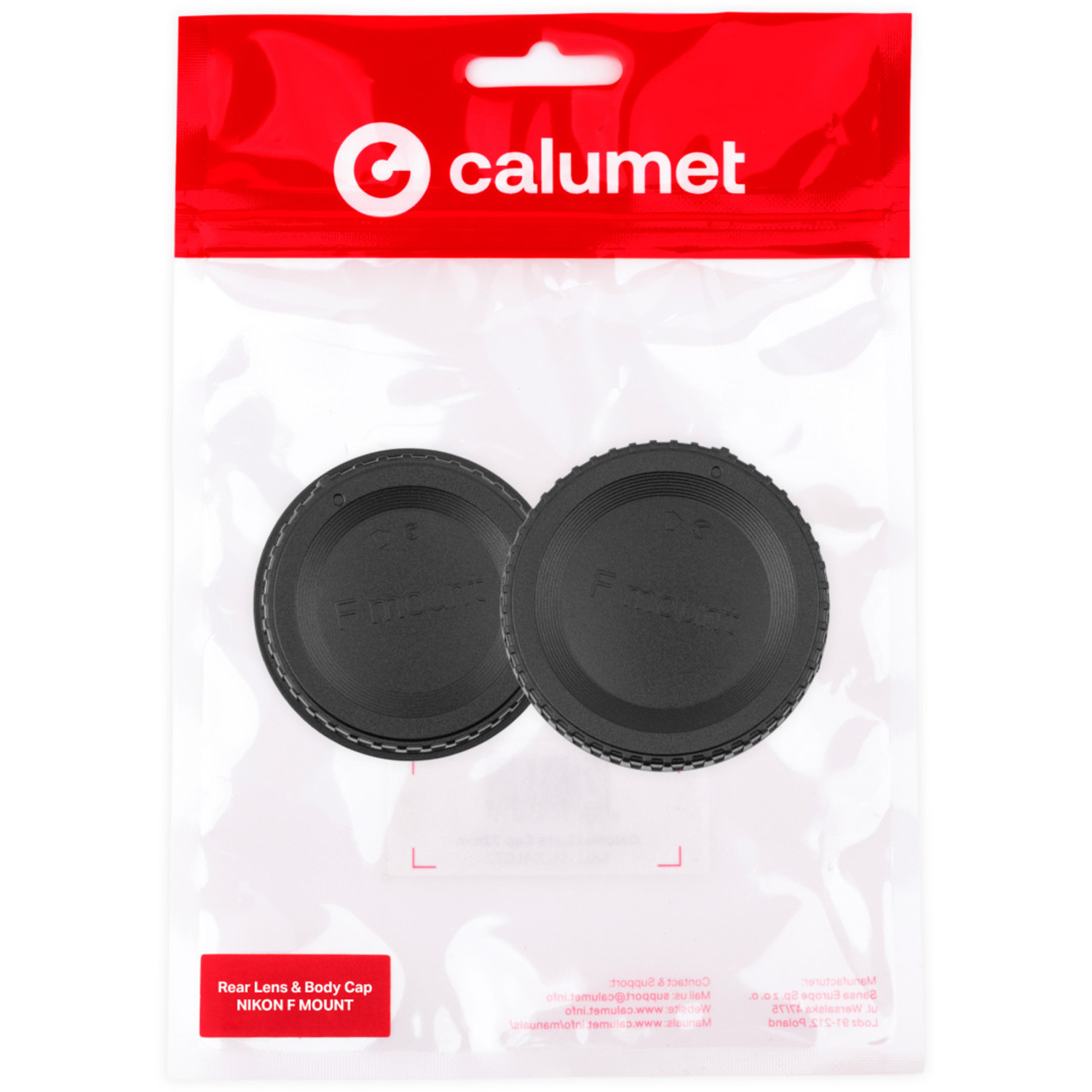 Calumet Objektiv- und Gehäusekappen-Set für Nikon F-Mount