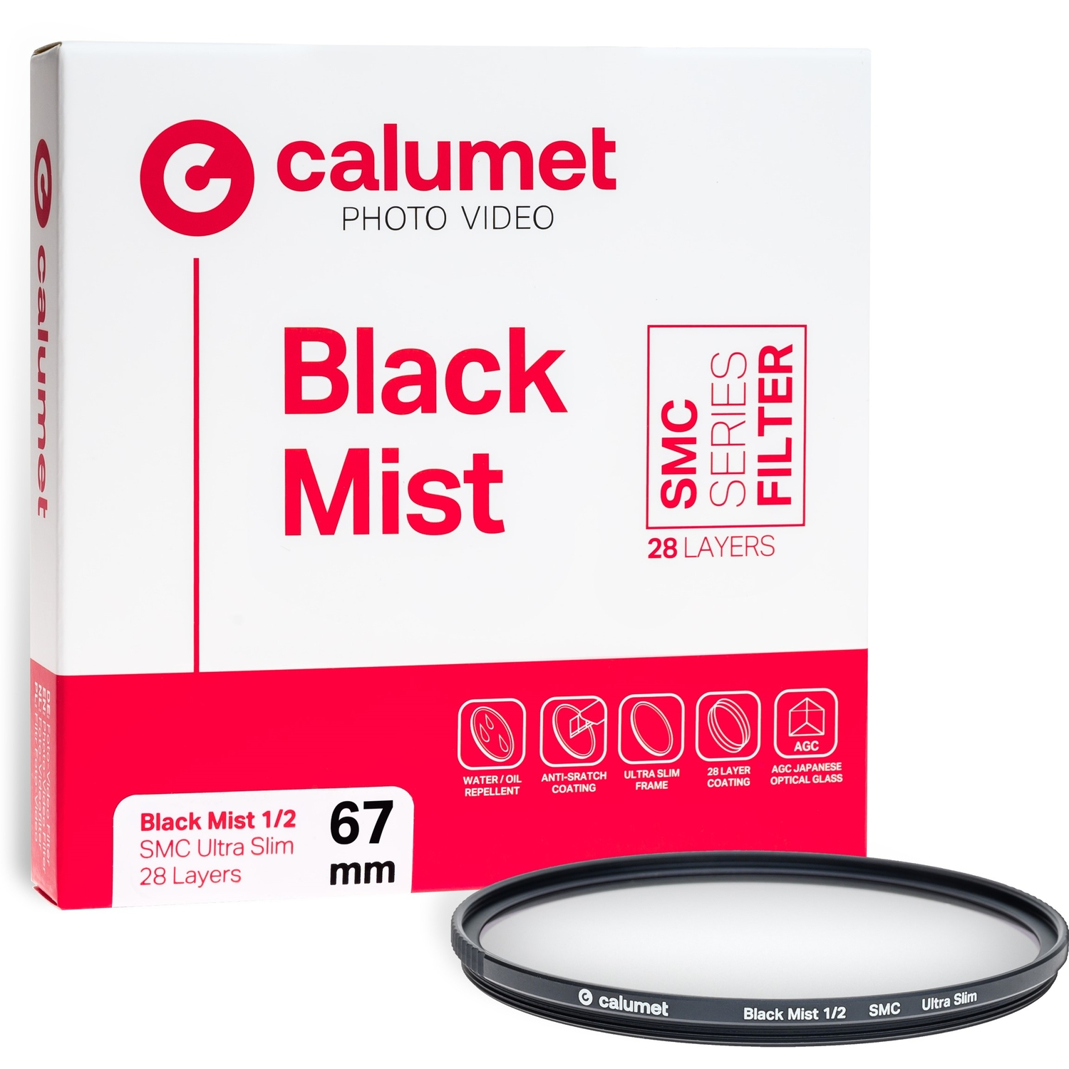 Calumet Black Mist 1⁄2 SMC 67mm Ultra Slim 28 Lagen Effektfilter 