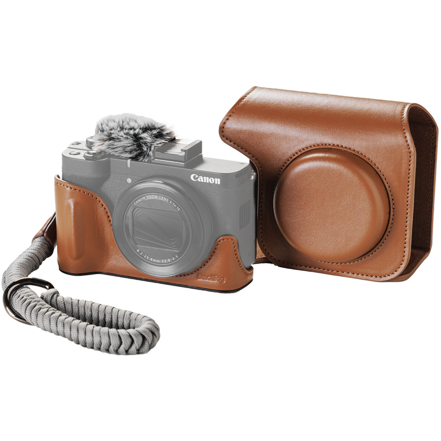 SmallRig Halbtaschen-Kit 5385 braun für Canon PowerShot V1