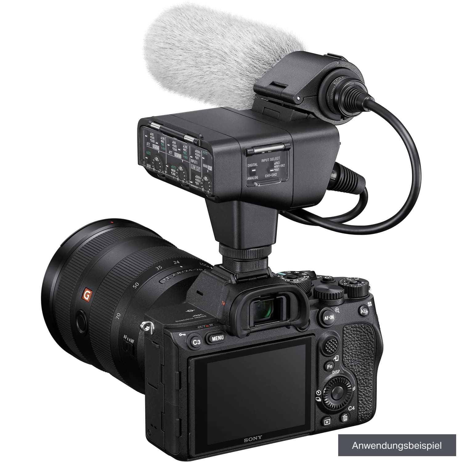 Sony XLR K3 M Adapter-Kit mit Shotgun-Mikrofon