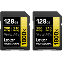 Lexar GOLD Serie 128GB Professional 1800x SDXC UHS-II 2er Pack