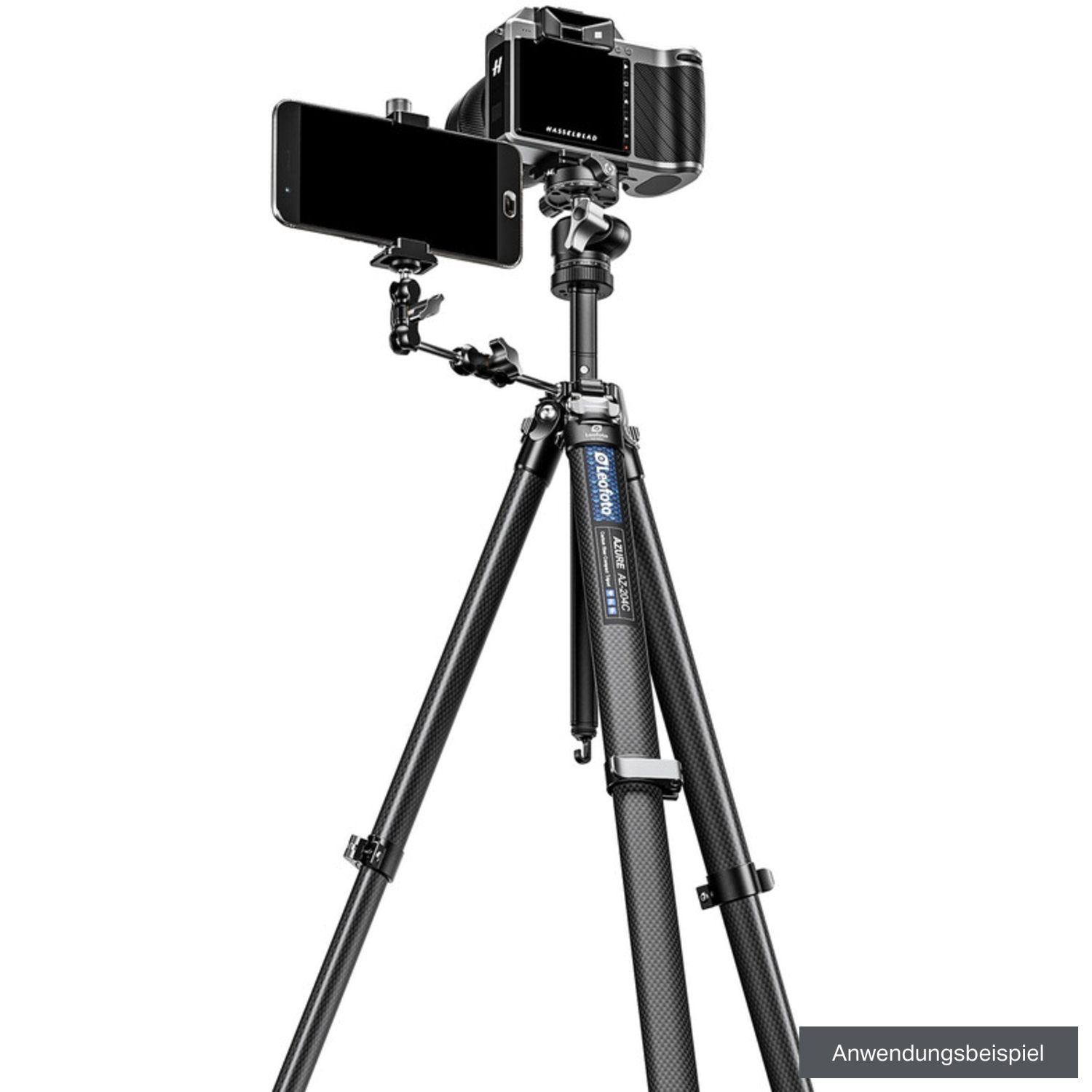 Leofoto Carbon-Dreibeinstativ Azure AZ-204C mit Kugelkopf LH-25R 