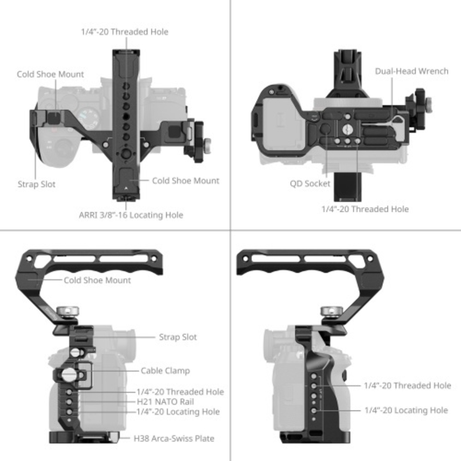 SmallRig Cage Kit 3668C für Sony Alpha 7R V, 7 IV, 7S III und 7 V